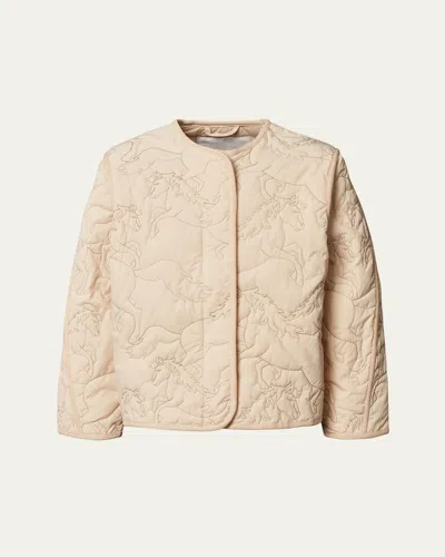 MOLO GIRL'S HOLLEY QUILTED HORSE JACKET