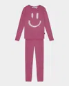 Molo Lue Graphic-print Trousers Set In Dark Rose