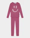 Molo Lue Graphic-print Trousers Set In Dark Rose