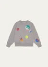 Molo Marge Sequin-embellished Sweatshirt In Grey Melange