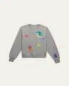 Molo Marge Sequin-embellished Sweatshirt In Grey Melange