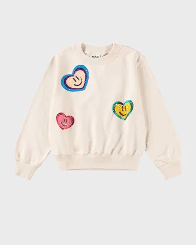 Molo Organic Cotton Sweatshirt In White