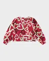 MOLO GIRL'S MIKI MULTICOLOR HEART-PRINT SWEATSHIRT