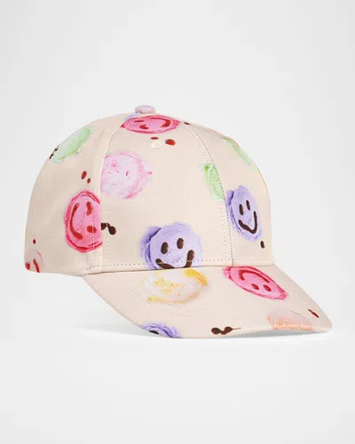 Molo Kids' Girl's Printed Baseball Cap In Neutral