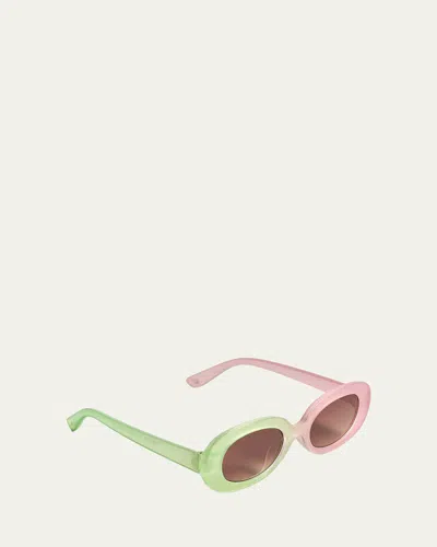 Molo Kids' Girl's See Oval Sunglasses In Multi