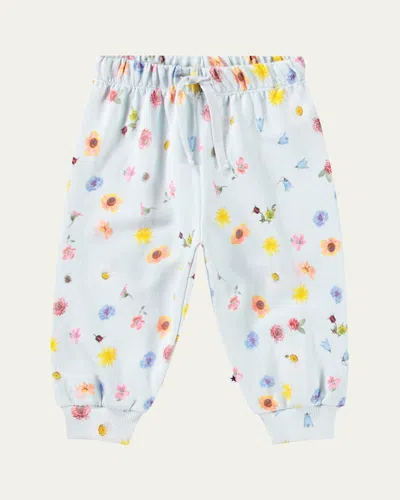 Molo Kids' Girl's Simeon Floral-print Sweatpants In Small Flowers Baby