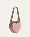 Molo Girl's Strawberry-shaped Crossbody Bag In Rosequartz