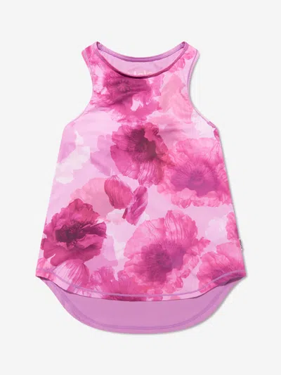 Molo Kids' Girls Floral Oriana Sports Vest Top In Pink