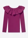 Molo Girls Long Sleeve T-shirt In Purple