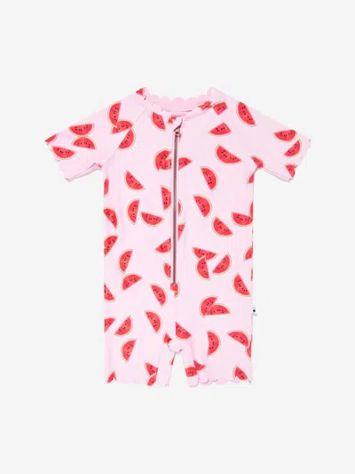 Molo Babies'  Girls Nolu Melon Swimsuit In Pink