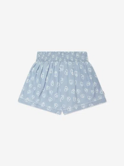 Molo Babies' Girls Organic Cotton Alanis Shorts In Blue
