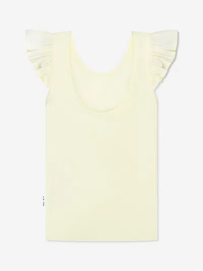 Molo Kids' Girls Organic Cotton Ranja Top In Yellow