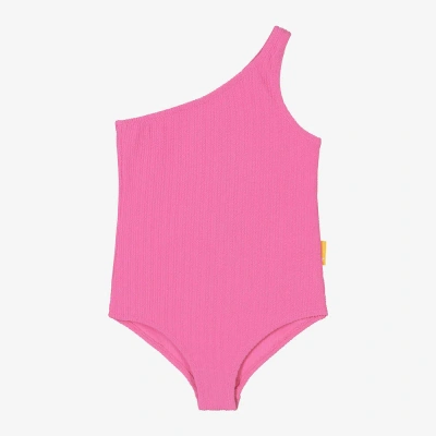 Molo Babies' Girls Pink One-shoulder Swimsuit (upf50+)