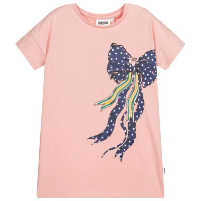 Molo Babies' Girls Pink Organic Cotton T-shirt