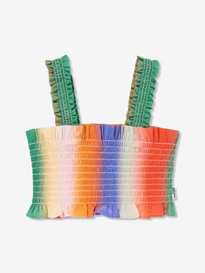 Molo Kids'  Girls Rolfia Big Rainbow Top In Multicoloured