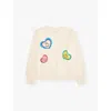 Molo Organic Cotton Sweatshirt In Sequin Hearts