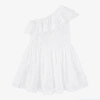 MOLO GIRLS WHITE BRODERIE ANGLAISE COTTON DRESS