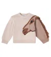 Molo Gisela Fringed Wool Sweater In Brown