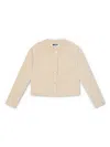 Molo Ivory Cardigan For Girl In Neutrals