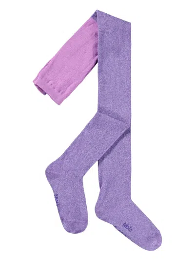 Molo Kids' Glitter Tights In Green
