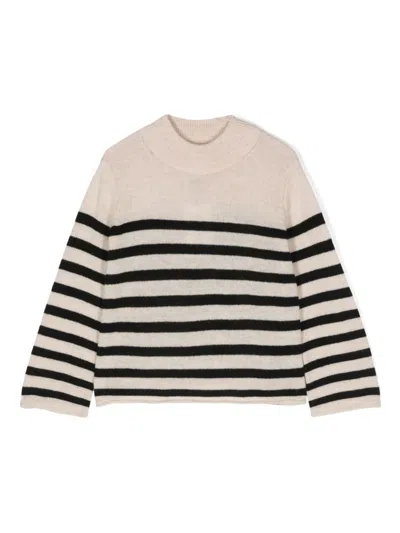Molo Kids' Govina Intarsia-knit Jumper In Neutrals