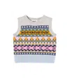 Molo Grace Argyle Wool Sweater Vest In Blue
