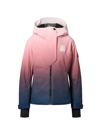 Molo Kids' Gradient-effect Hood Padded Jacket In Pink