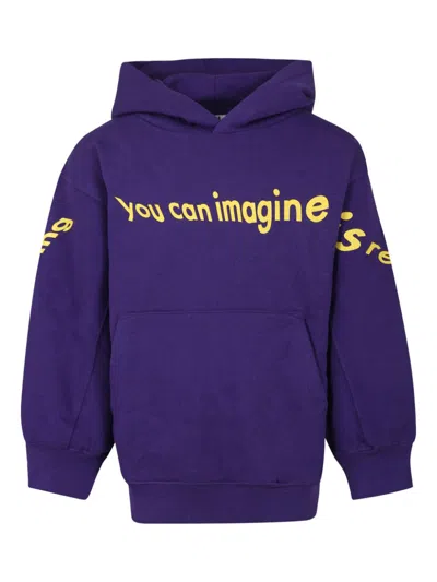 Molo Kids' Graphic-print Hoodie In Purple