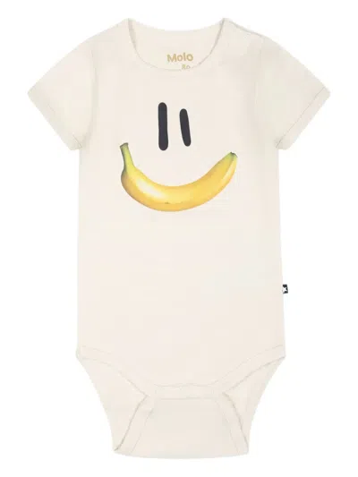 Molo Babies' Graphic-print Romper In Neutrals