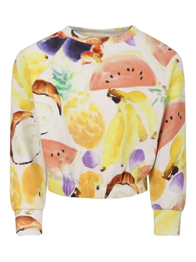 Molo Kids' Graphic-print Sweatshirt In White