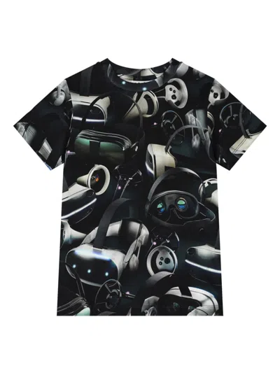 Molo Kids' Graphic-print T-shirt In Black