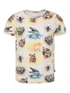 Molo Multicolor T-shirt For Kids With Animals In Neutrals