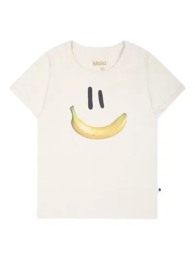 Molo Babies' Graphic-print T-shirt In Neutrals