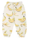 Molo Ivory Trousers For Babykids With Banana In Neutrals