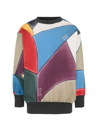 Molo Kids' Graphic-print Cotton Sweater In Multi