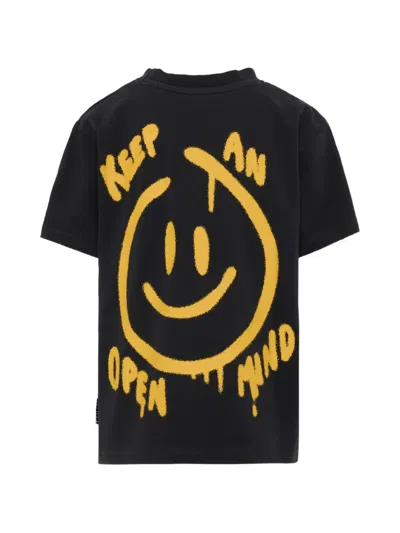 Molo Kids' Graphic-print Short-sleeve T-shirt In Black