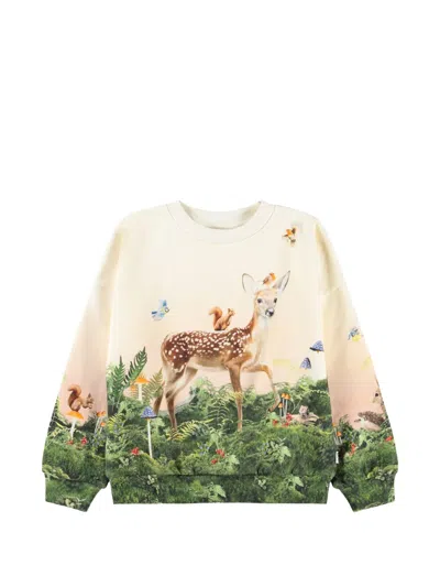 Molo Kids' Graphic-print Sweatshirt In Multi