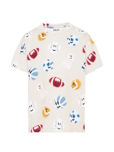 Molo Kids' Graphic-print T-shirt In Gold
