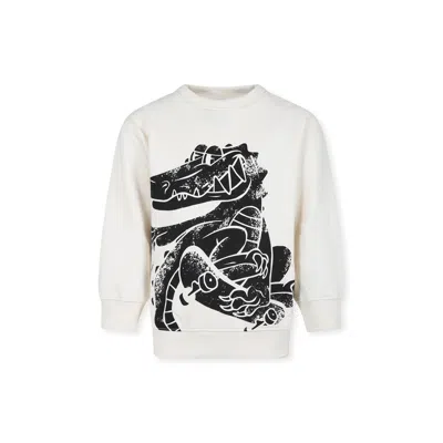 Molo Kids' Green Sweatshirt For Boy With Skater In White