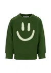 Molo Green Sweatshirt For Kids With Smiley In Green
