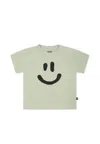 Molo T-shirt Mit Smiley-print In Green