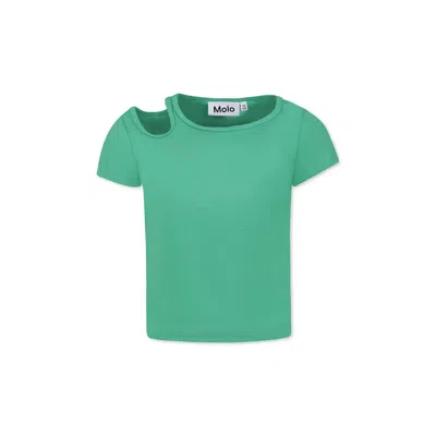 Molo Kids' Grenn T-shirt For Girl In Green