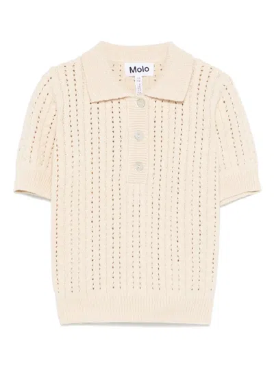 Molo Kids' Gretel Polo Shirt In Neutrals