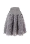 Molo Grey Skirt For Girl In Gray
