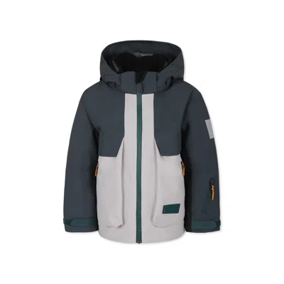 MOLO GREY SNOW DOWN JACKET FOR BOY WITH LOGO