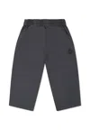 Molo Grey Trousers For Babykids With Logo In Black