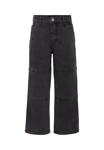 Molo Kids' Grey Trousers For Boy In Black