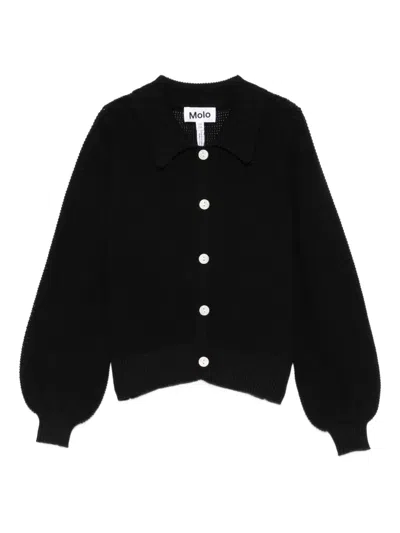 Molo Kids' Guida Cardigan In Black
