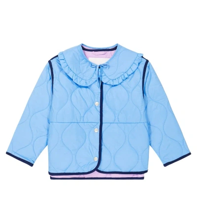 Molo Kids' Hailey Quilted Jacket In Forget Me Not