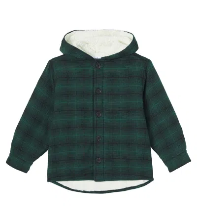 Molo Kids' Hamelo Checked Cotton Jacket In Multi